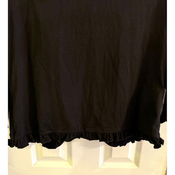 NWT Grace Karin Jacket Womens Sz Large Black Knit Ruffle Detail 3/4 Sleeve - Picture 8 of 10